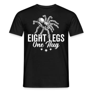 Eight legs, a hug, tarantula, owner, - Men's T-Shirt - black - Front - AI Model Male 178 light (178cm)