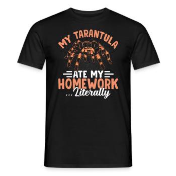 Tarentula a mangé mon animal de compagnie de devoirs - T-shirt homme - noir - Devant - AI Model Male 178 light (178cm)