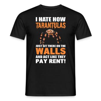 Tarantel Spinne Ich hasse wie Taranteln - Männer T-Shirt - Schwarz - Vorne - AI Model Male 178 light (178cm)
