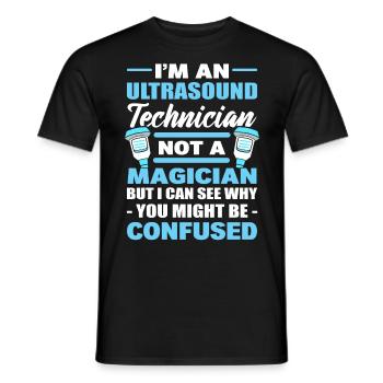 Ich bin ein Ultraschalltechniker und kein - Männer T-Shirt - Schwarz - Vorne - AI Model Male 178 light (178cm)