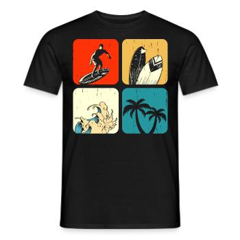 Surfen Surfer - Männer T-Shirt - Schwarz - Vorne - AI Model Male 178 light (178cm)