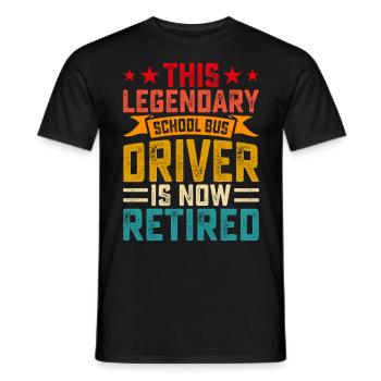 Schulbusfahrer Rente Rentner - Männer T-Shirt - Schwarz - Vorne - AI Model Male 178 light (178cm)