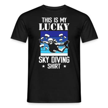 Skydive skydiving - Men's T-Shirt - black - Front - AI Model Male 178 light (178cm)