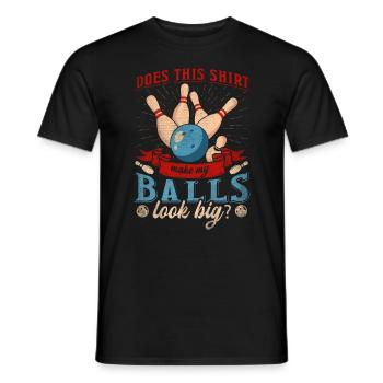 I'd Rather be Bowling retro for Man & Woman - Men's T-Shirt - black - Front - AI Model Male 178 light (178cm)