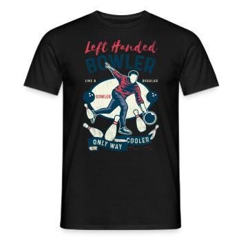 I'd Rather be Bowling retro for Man & Woman - Männer T-Shirt - Schwarz - Vorne - AI Model Male 178 light (178cm)