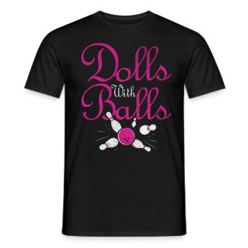 Je préfère être Bowling rétro pour homme et femme - T-shirt homme - noir - Devant - AI Model Male 178 light (178cm)