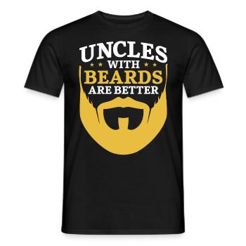 Amant barbe Homme barbu Oncle - T-shirt homme - noir - Devant - AI Model Male 178 light (178cm)