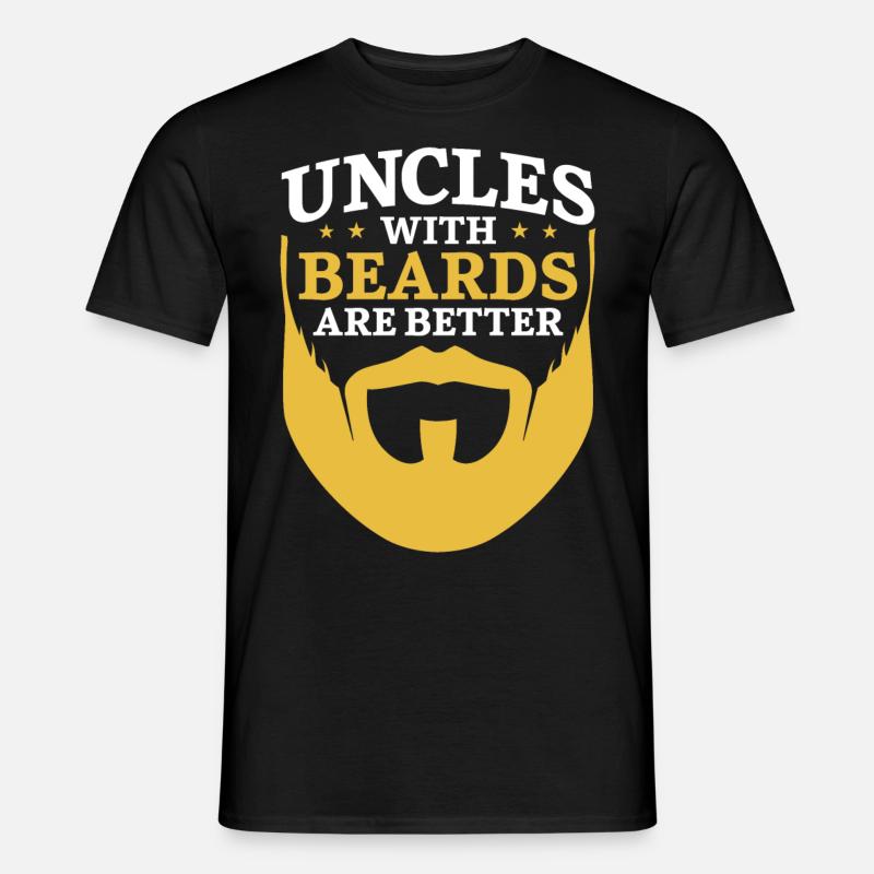 Beard Lover Bearded Man Uncle - Men's T-Shirt - black