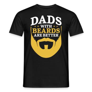 Beard Lover Bearded Man Dad Ginger - Men's T-Shirt - black - Front - AI Model Male 178 light (178cm)
