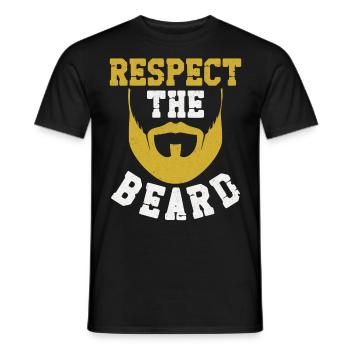 Beard Lover Bearded Man Respect - Men's T-Shirt - black - Front - AI Model Male 178 light (178cm)