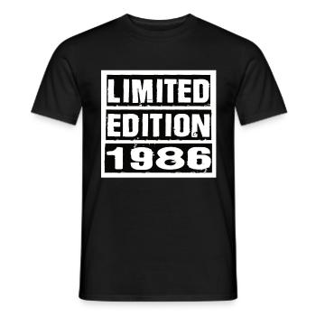 Edition Limitée 1986 Anniversaire 1986 Vintage Rétro - T-shirt homme - noir - Devant - AI Model Male 178 light (178cm)