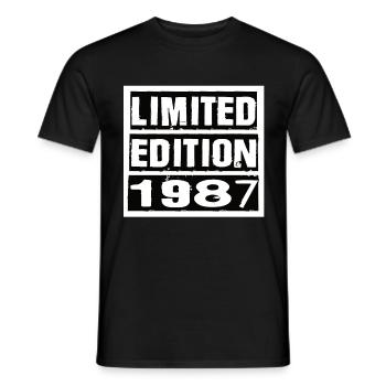 Limited Edition 1987 Geburtstag 1987 Vintage Retro - Männer T-Shirt - Schwarz - Vorne - AI Model Male 178 light (178cm)