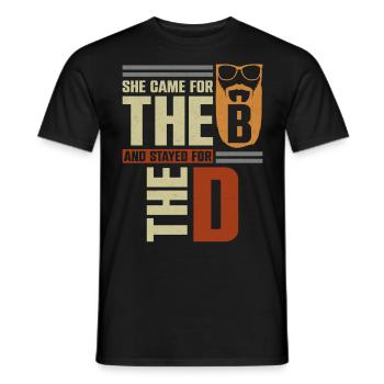 Amoureux de la barbe Homme barbu Elle est venue - T-shirt homme - noir - Devant - AI Model Male 178 light (178cm)