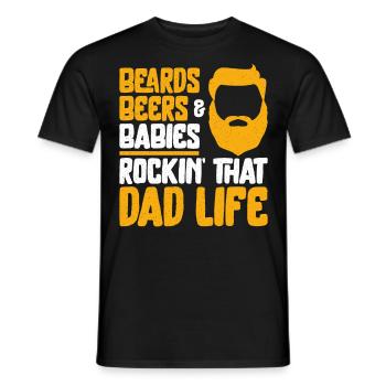Beard Lover Bearded Man Dad Ginger - Männer T-Shirt - Schwarz - Vorne - AI Model Male 178 light (178cm)