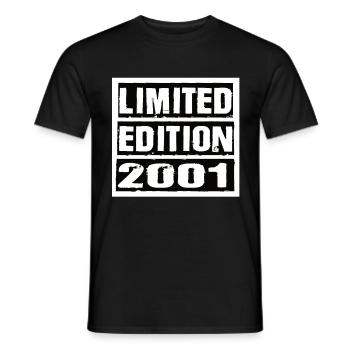Limited Edition 2001 Geburtstag 2001 Vintage Retro - Männer T-Shirt - Schwarz - Vorne - AI Model Male 178 light (178cm)