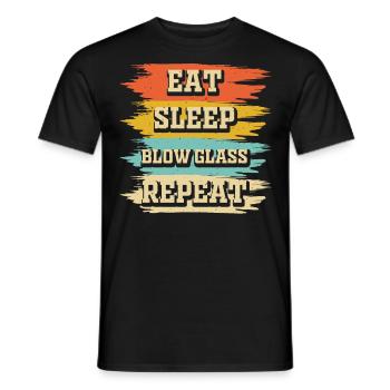 Glassblower - Men's T-Shirt - black - Front - AI Model Male 178 light (178cm)