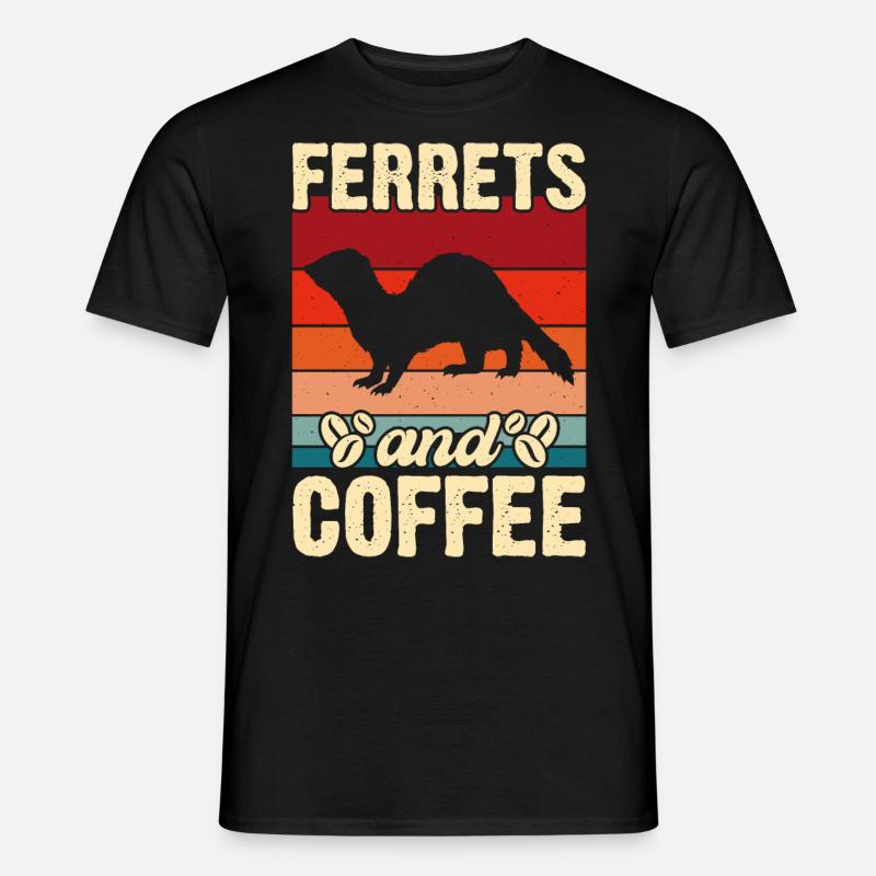 Frettchen - Männer T-Shirt - Schwarz