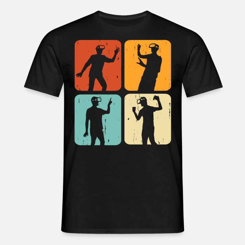 VR Virtuel Reality - Männer T-Shirt - Schwarz