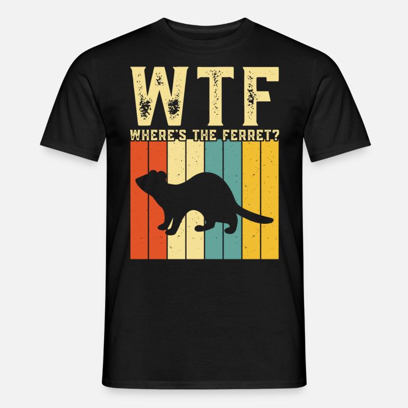 Frettchen - Männer T-Shirt - Schwarz