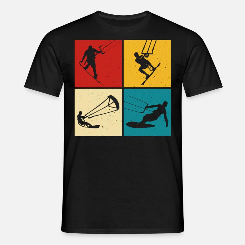 Kitesurf Kitesurfer Kiteboard - T-shirt til herrer - sort