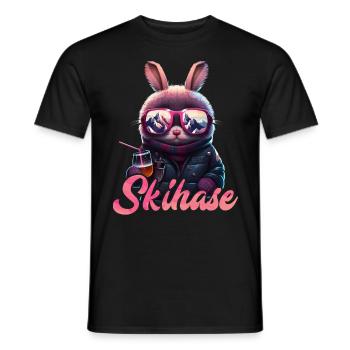 Skihase Cool Skifahren Frauen Apres Party - Männer T-Shirt - Schwarz - Vorne - AI Model Male 178 light (178cm)