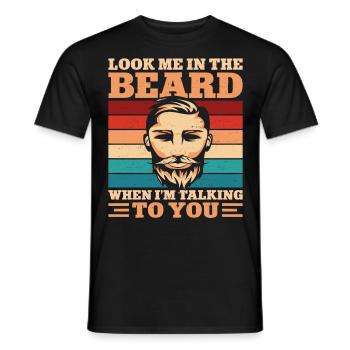 Amant barbe Homme barbu Regarde-moi - T-shirt homme - noir - Devant - AI Model Male 178 light (178cm)