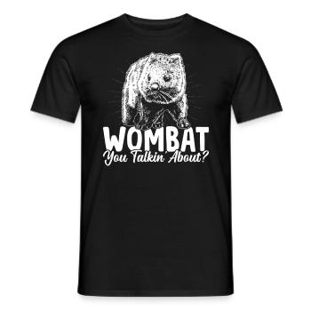 Wombat Du Sprichst Über Wombats Australian Animals - Männer T-Shirt - Schwarz - Vorne - AI Model Male 178 light (178cm)