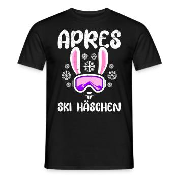 Apres Skihäschen Skihasen Skifahren Frauen - Männer T-Shirt - Schwarz - Vorne - AI Model Male 178 light (178cm)