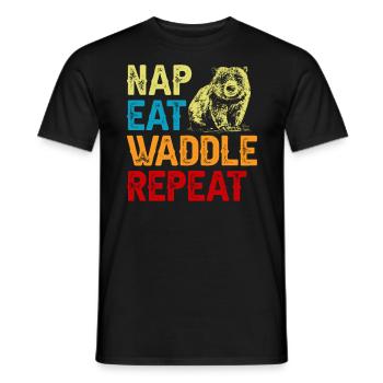 Nickerchen Essen Watscheln Wombat Besitzer - Männer T-Shirt - Schwarz - Vorne - AI Model Male 178 light (178cm)