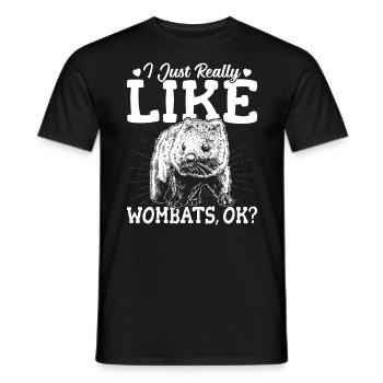 Wirklich Wie Wombats Besitzer Australische Tiere - Männer T-Shirt - Schwarz - Vorne - AI Model Male 178 light (178cm)