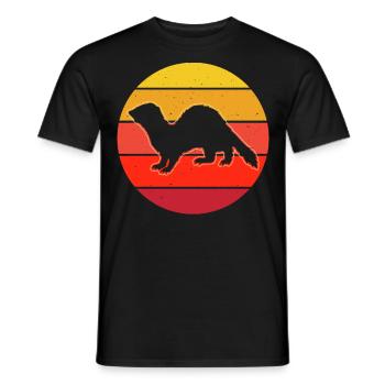 Frettchen - Männer T-Shirt - Schwarz - Vorne - AI Model Male 178 light (178cm)