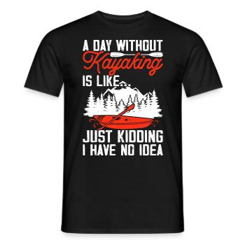 Kayak Kayaker Kayaker - Men's T-Shirt - black - Front - AI Model Male 178 light (178cm)