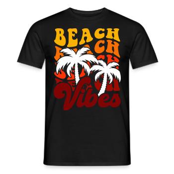 Beach Vibes - Men's T-Shirt - black - Front - AI Model Male 178 light (178cm)