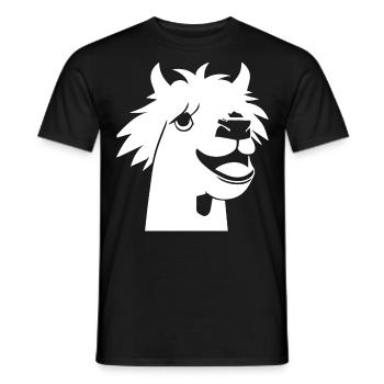 Lustige Lama-Silhouette Freche Spaß-Lamas - Männer T-Shirt - Schwarz - Vorne - AI Model Male 178 light (178cm)