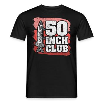50 Inch Club Musky Fishing - Men's T-Shirt - black - Front - AI Model Male 178 light (178cm)