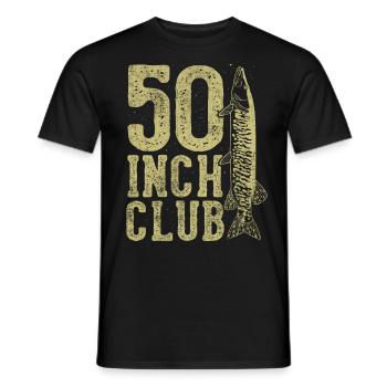 50 Inch Club Musky Fishing - Men's T-Shirt - black - Front - AI Model Male 178 light (178cm)