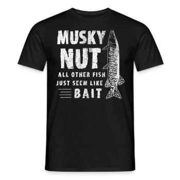 Musky Nut - All Other Fish Just Seem Like Bait - Men's T-Shirt - black - Front - AI Model Male 178 light (178cm)