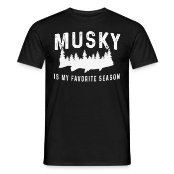 Musky Fishing Is My Favorite Season Musky Fishing - Men's T-Shirt - black - Front - AI Model Male 178 light (178cm)