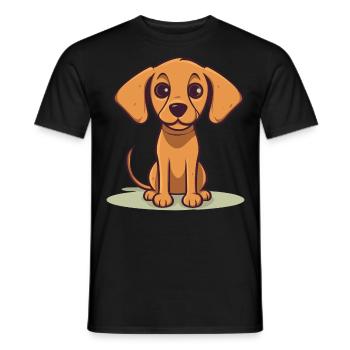 Conception de chien mignon pour les propriétaires de chiens - T-shirt homme - noir - Devant - AI Model Male 178 light (178cm)