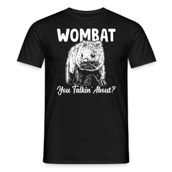 Wombat Du Sprichst Über Wombats Australian Animals - Männer T-Shirt - Schwarz - Vorne - AI Model Male 178 light (178cm)