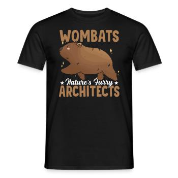 Furry Architects Wombat Propriétaire Australien - T-shirt homme - noir - Devant - AI Model Male 178 light (178cm)