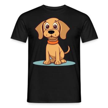 Conception de chien mignon pour les propriétaires de chiens - T-shirt homme - noir - Devant - AI Model Male 178 light (178cm)