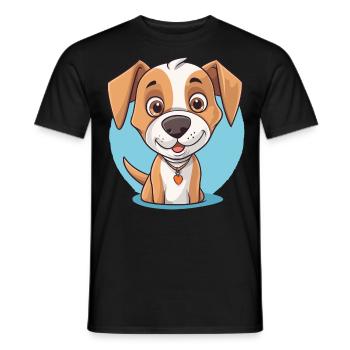 Conception de chien mignon pour les propriétaires de chiens - T-shirt homme - noir - Devant - AI Model Male 178 light (178cm)