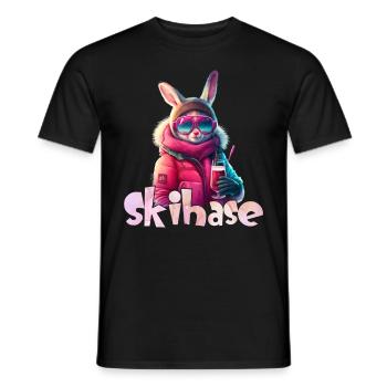 Ski Bunny Cool Skiing Women Après Party - Men's T-Shirt - black - Front - AI Model Male 178 light (178cm)