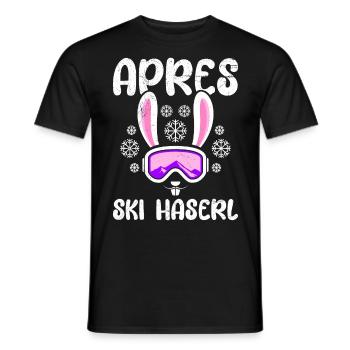Apres Ski Haserl Skihasen Skifahren Frauen - Männer T-Shirt - Schwarz - Vorne - AI Model Male 178 light (178cm)