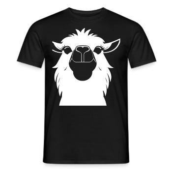 Funny Llama Silhouette Cheeky Fun Llamas - Men's T-Shirt - black - Front - AI Model Male 178 light (178cm)