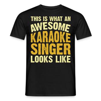 Karaoké - T-shirt homme - noir - Devant - AI Model Male 178 light (178cm)