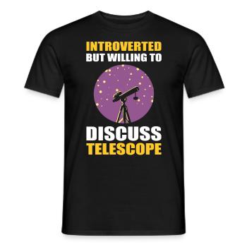Stargazing Introverted But Willing To Discuss - Men's T-Shirt - black - Front - AI Model Male 178 light (178cm)