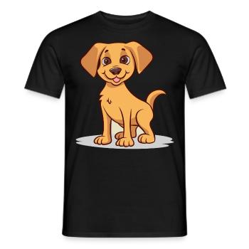 Cute dog design for dog owners - Men's T-Shirt - black - Front - AI Model Male 178 light (178cm)