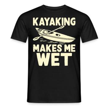 Kayak Kayaker Kayaker - Men's T-Shirt - black - Front - AI Model Male 178 light (178cm)